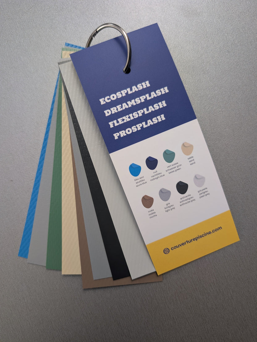 petit nuancier pour toile bâche à barres